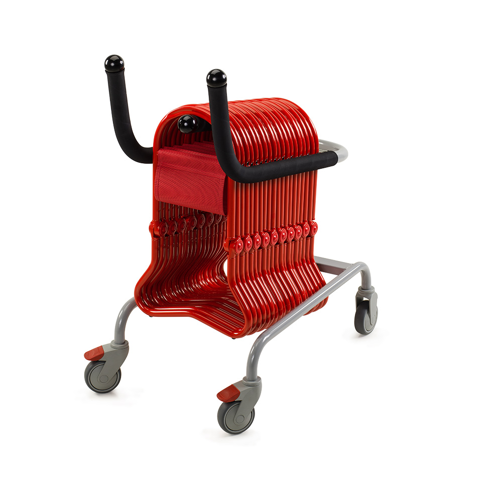 Children folding stool SNUPI with trolley by Lectus
