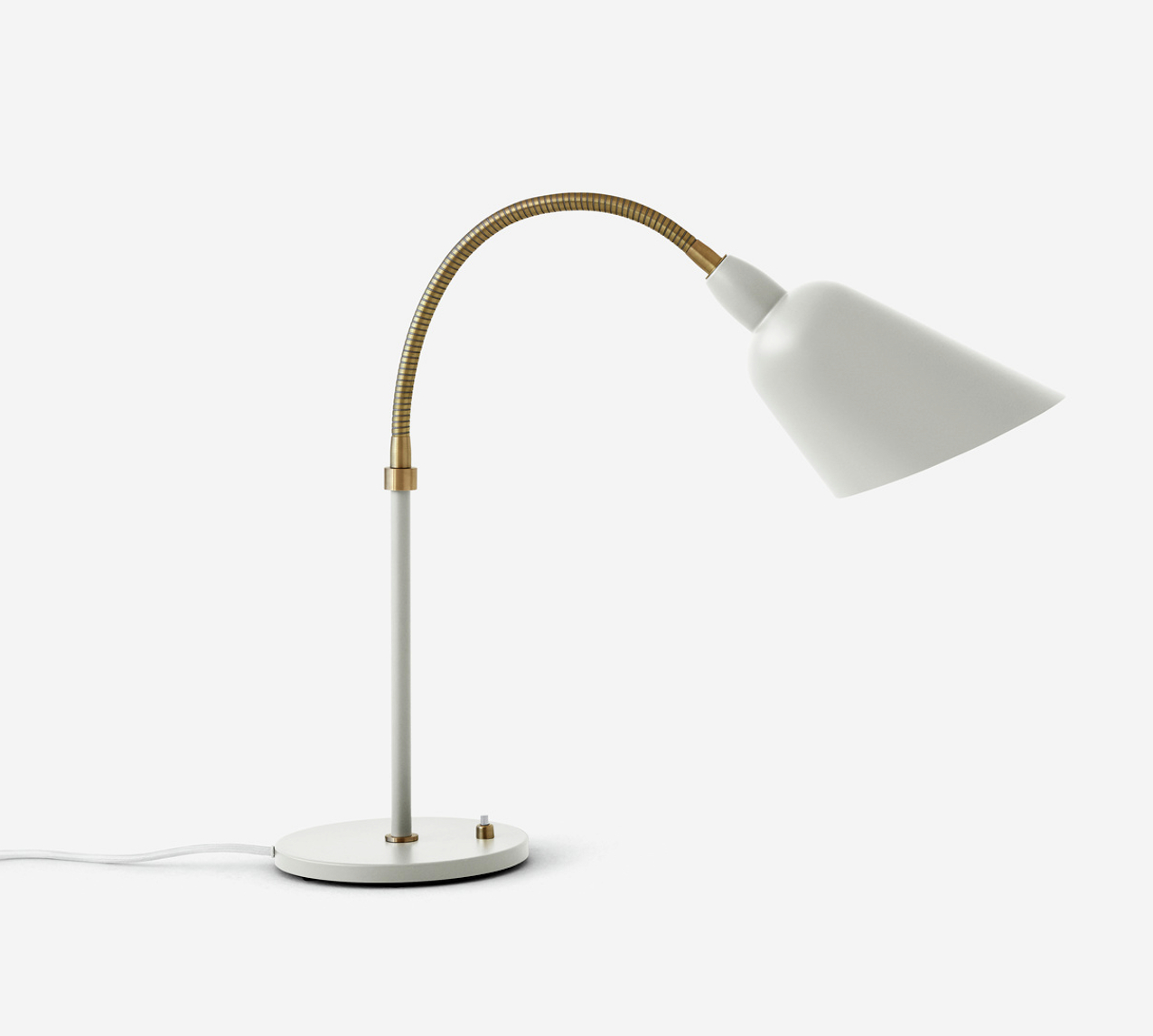 Arne Jacobsen Table lamp AJ8 BELLEVUE Ivory White & Brass