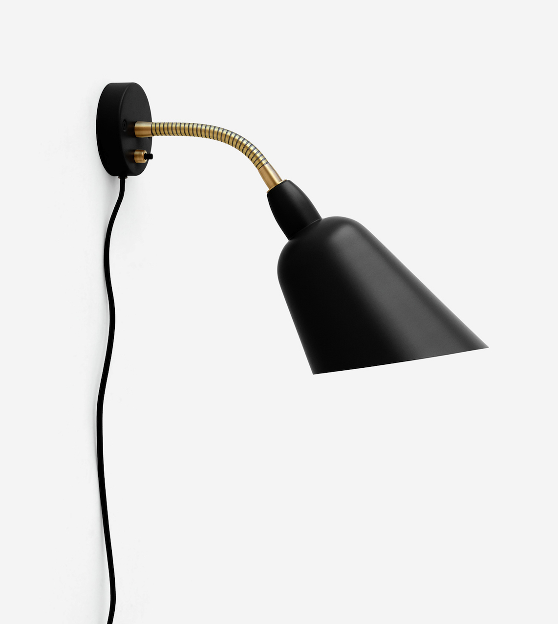 Arne Jacobsen Wall lamp AJ9 BELLEVUE Black & Brass