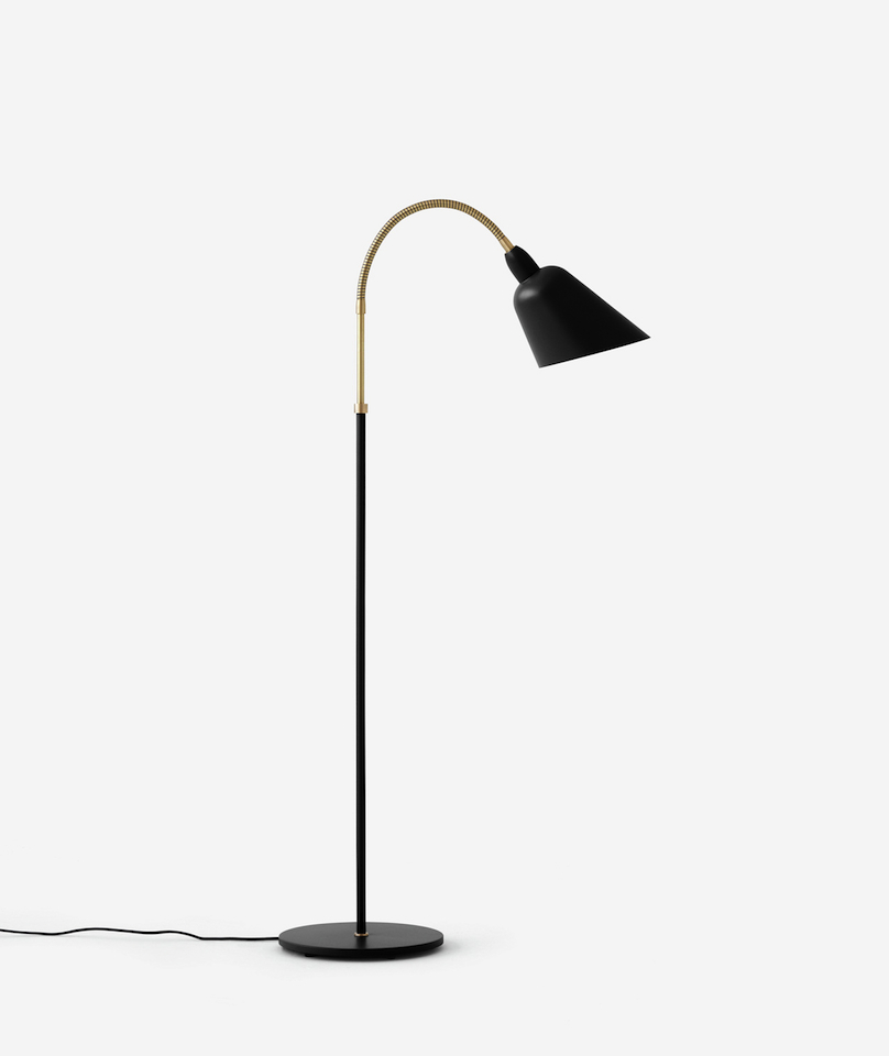 Arne Jacobsen Floor lamp AJ7 BELLEVUE Black & Brass