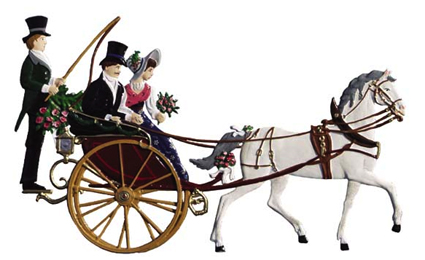 Pewter - wedding carriage